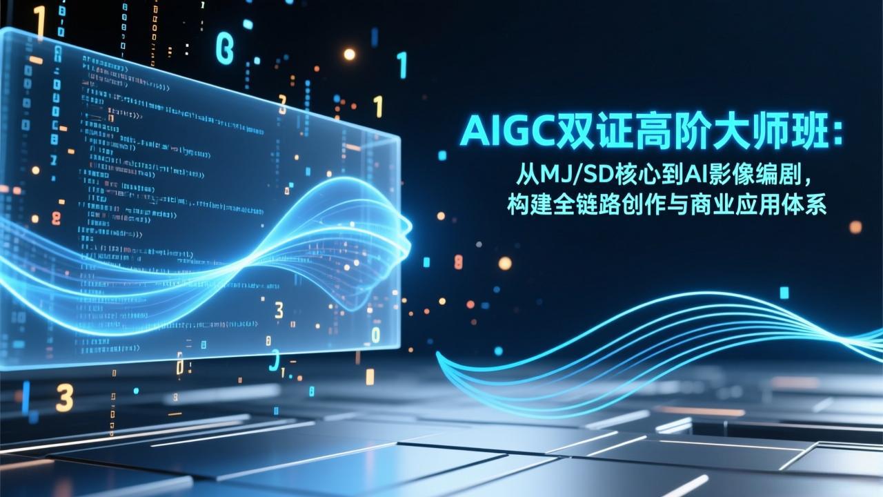 AIGC双证高阶大师班：从MJ/SD核心到AI影像编剧，构建全链路创作与商业应用体系-财阁