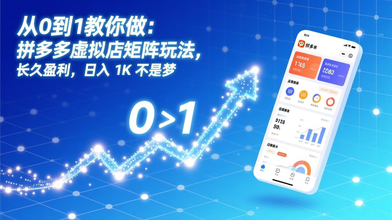 从0到1教你做：拼多多虚拟店矩阵玩法，长久盈利，日入 1K 不是梦-财阁