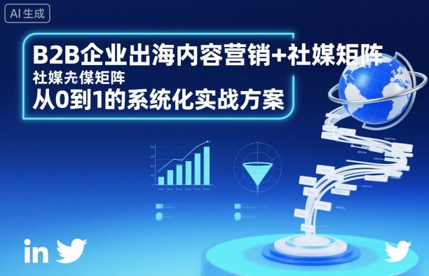B2B企业出海内容营销+社媒矩阵,从0到1的系统化实战方案-财阁