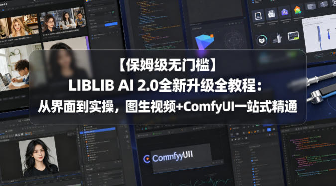 【保姆级无门槛】LIBLIB AI 2.0全新升级全教程：从界面到实操，图生视频+ComfyUI一站式精通-财阁