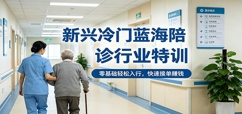 新兴冷门蓝海陪诊行业特训，零基础轻松入行，快速接单赚钱-财阁