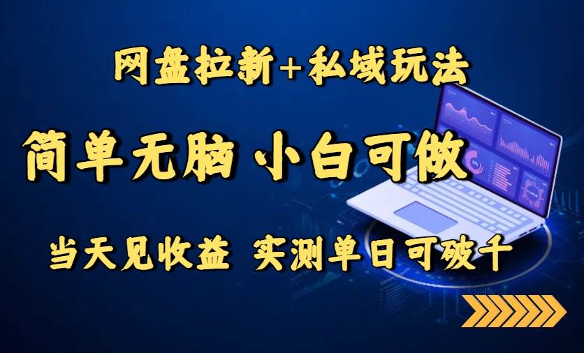 （15744期）网盘拉新+私域玩法，简单无脑，小白可做，当天见收益，实测单日可破千-财阁