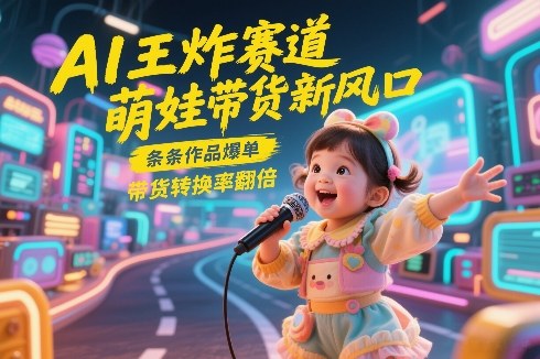 AI王炸赛道，萌娃带货新风口，条条作品爆单，带货转换率翻倍，核心逻辑拆解-财阁