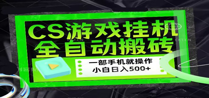 CSGO游戏挂机捡漏搬砖,超稳定的项目,带领1000+小白实现日入500+-财阁