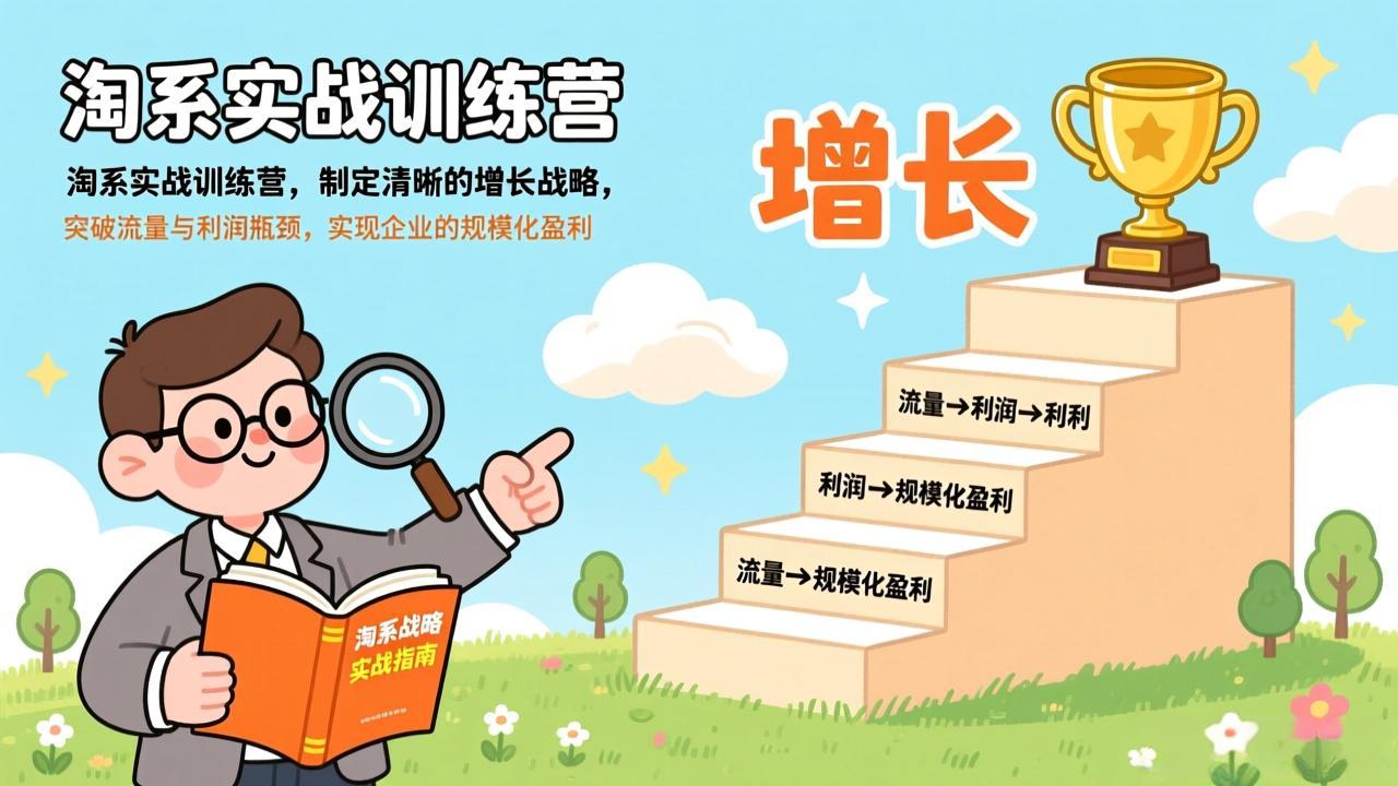 淘系实战训练营，制定清晰的增长战略，突破流量与利润瓶颈，实现企业的规模化盈利-财阁